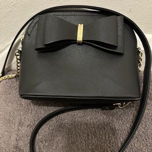 Betsy Johnson Black Bow Purse